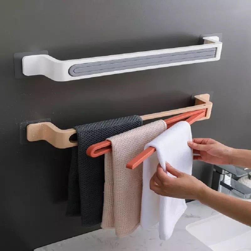 3 Arms Swivel Towel Bar, Punch-Free Plastic Swing Towel Rack, Multifunctional Wall Mounted Towel Holder, Bathroom Shower Organizer Tool 3 Arms Swivel Towel Bar, Punch-Free Plastic Swing Towel Rack, Multifunctional Wall Mounted Towel Holder, Bathroom Shower Organizer Tool
